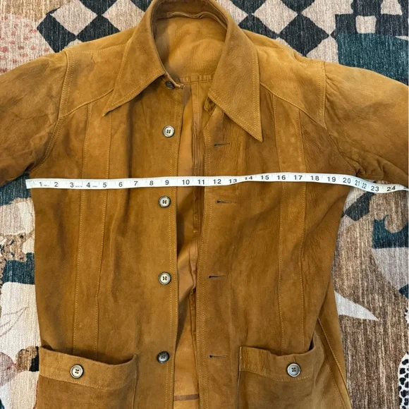 Vintage Men's Brown Suede Shirt Jacket - Picture 9 of 12